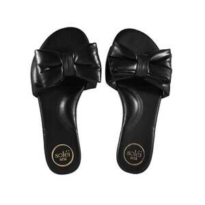 NEW SOLEI SEA women's rafie bow slide sandal in black